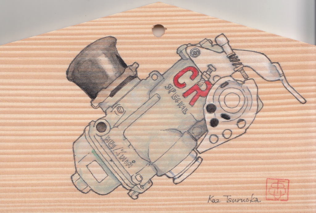 バイク絵馬「ケイヒン CRキャブレター」