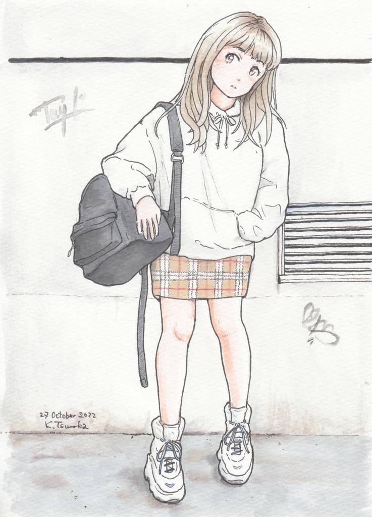 B6原画「ストリートガール」