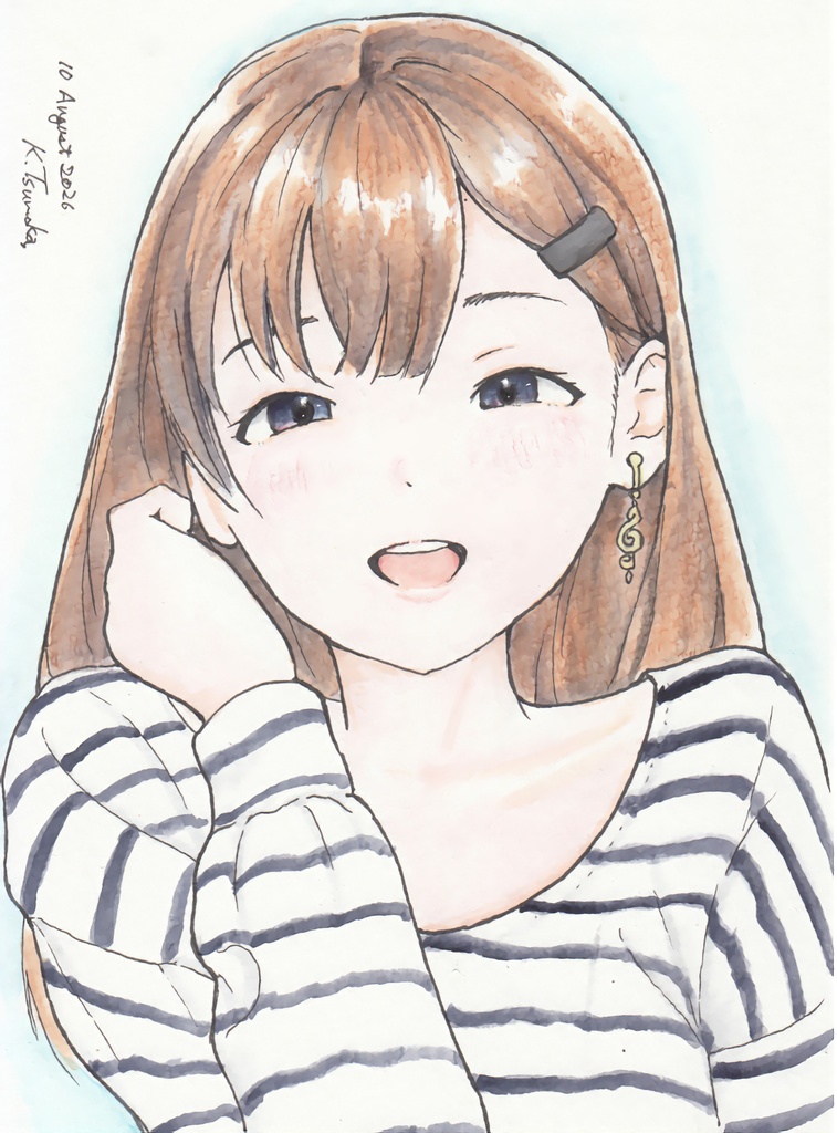 B6原画「大舟渡まりちゃん」