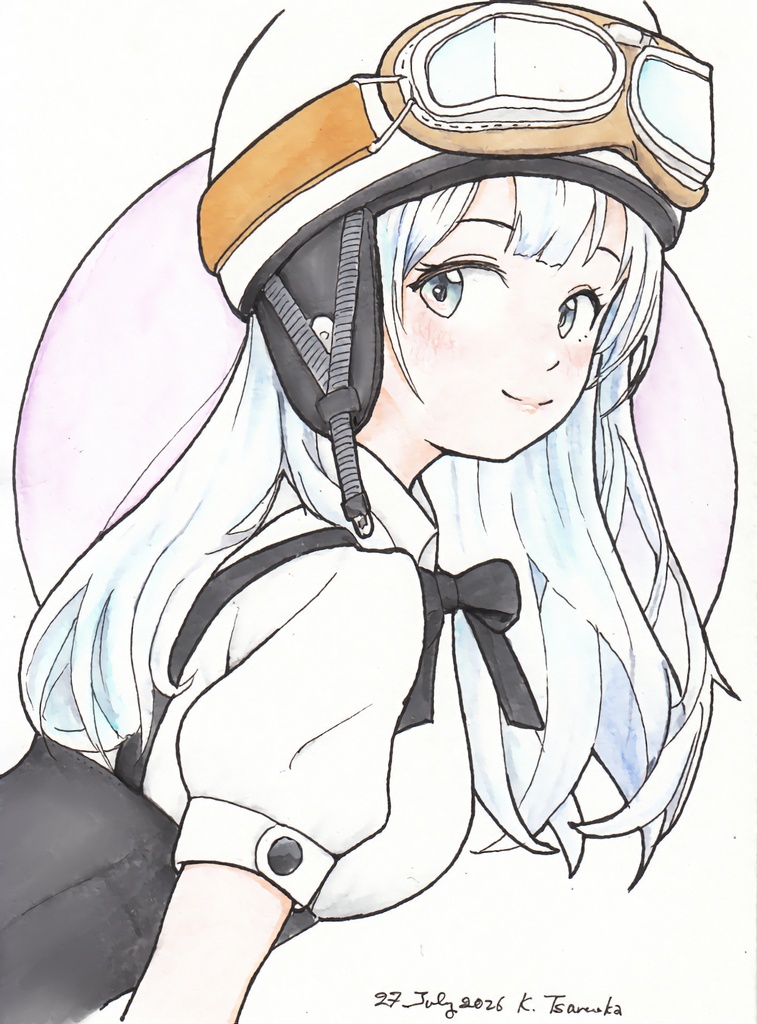B6原画「ゴーグルガール」