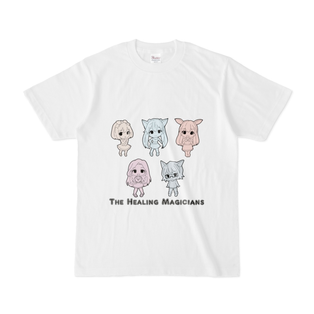 こまあいTシャツ（白）／モノトーン柄