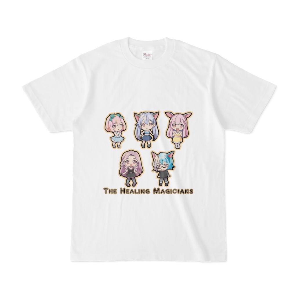 こまあいTシャツ(白)/カラー柄