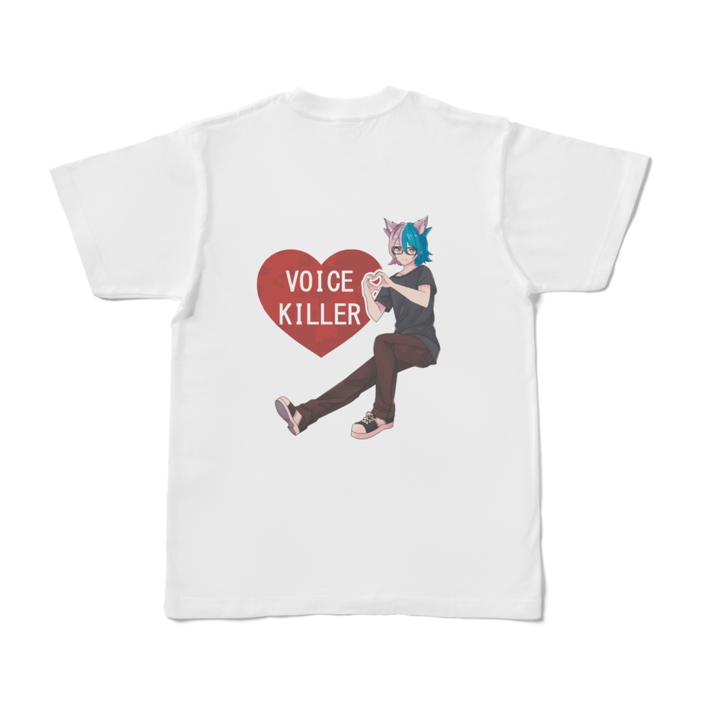 こまあいTシャツ(白)/カラー柄