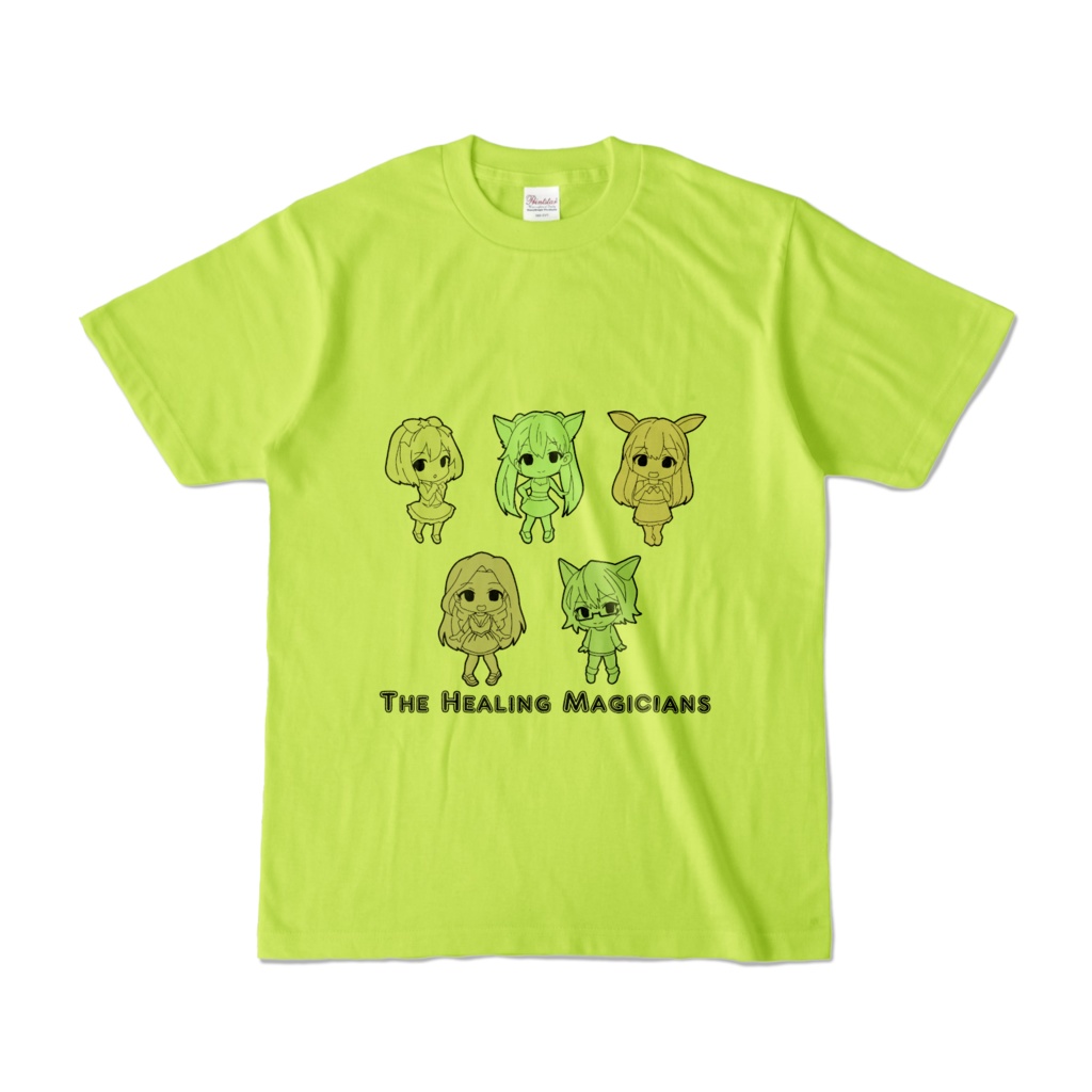 こまあいTシャツ(ライトグリーン)/モノトーン柄
