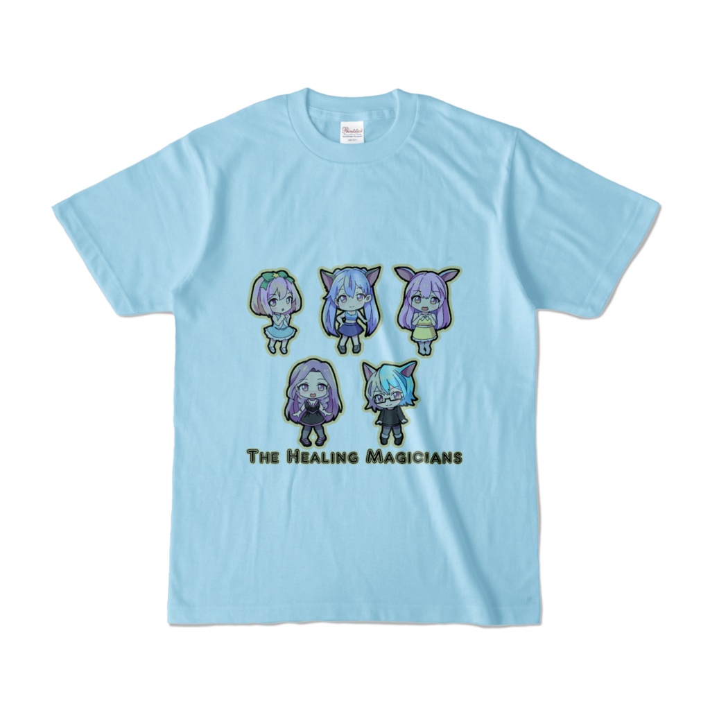 こまあいTシャツ（ライトブルー）／カラー柄