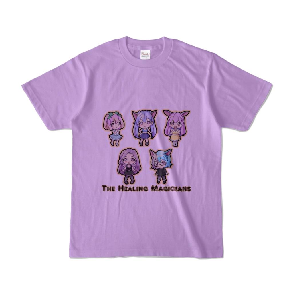 こまあいTシャツ(ライトパープル)/カラー柄
