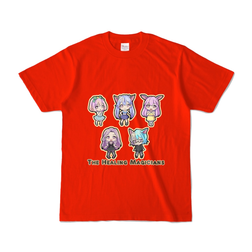 こまあいTシャツ（レッド）／カラー柄