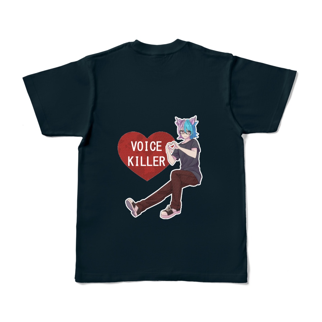 こまあいTシャツ(ネイビー)/カラー柄