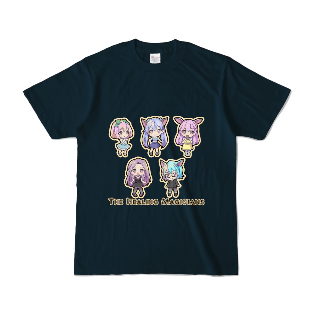 こまあいTシャツ（ネイビー）／カラー柄