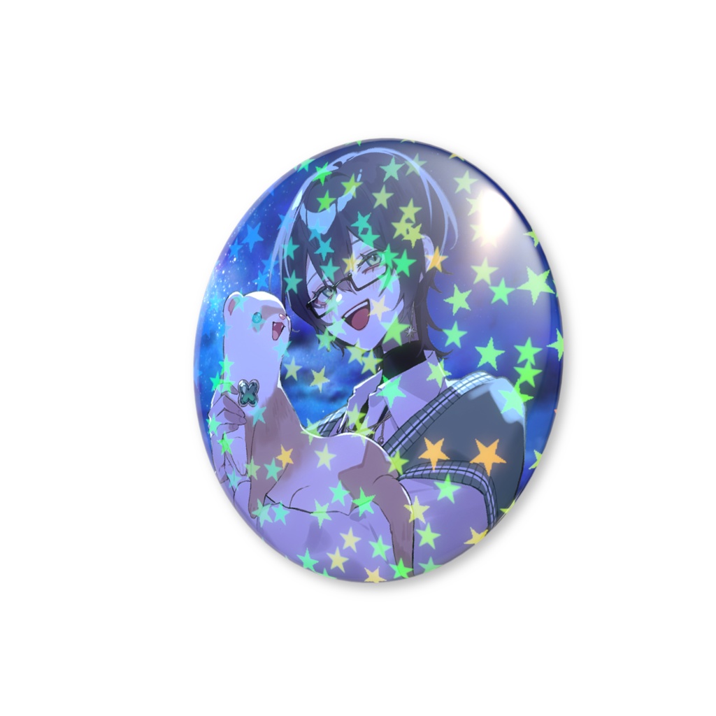 葵乃瀬さんのきらきらホログラム缶バッチ