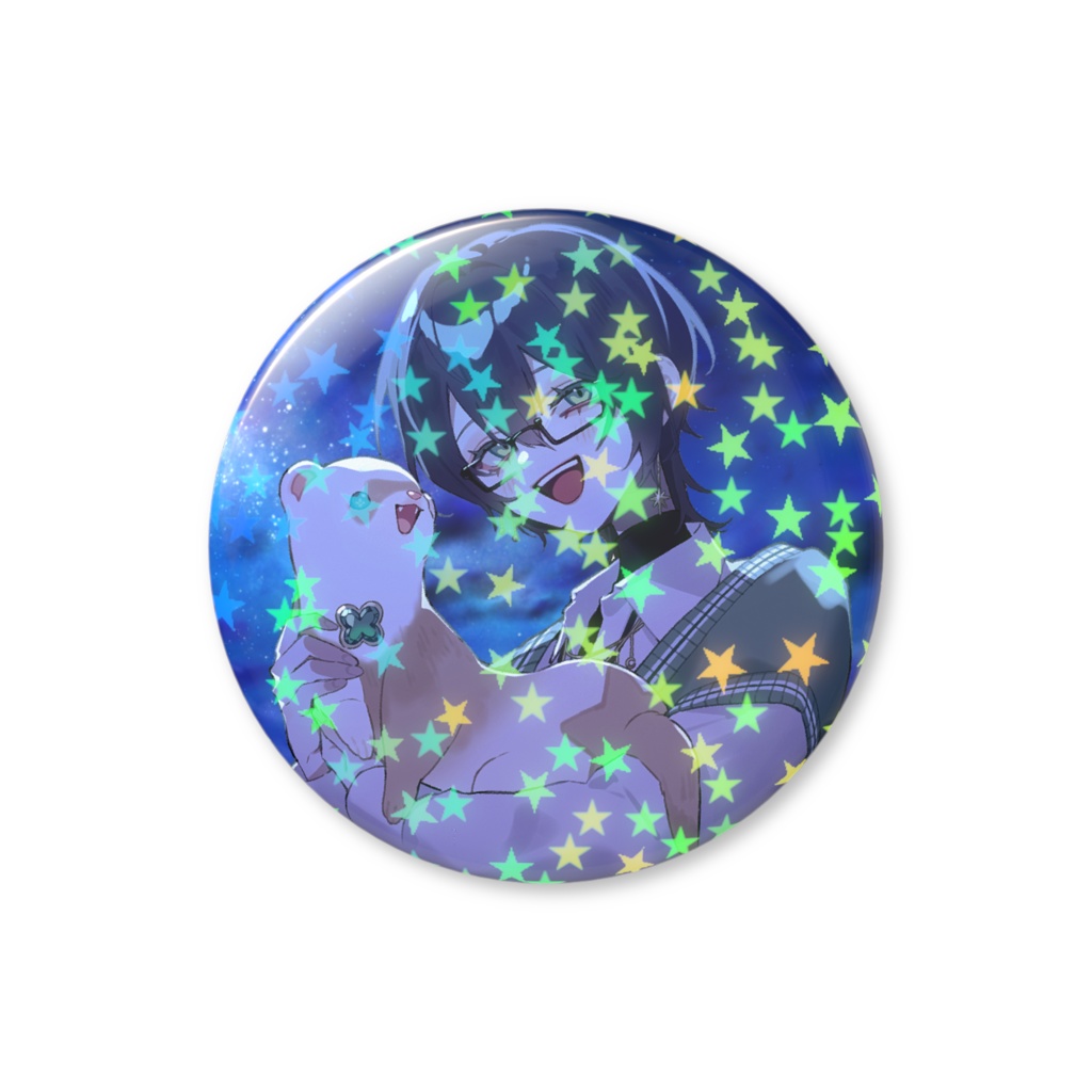 葵乃瀬さんのきらきらホログラム缶バッチ