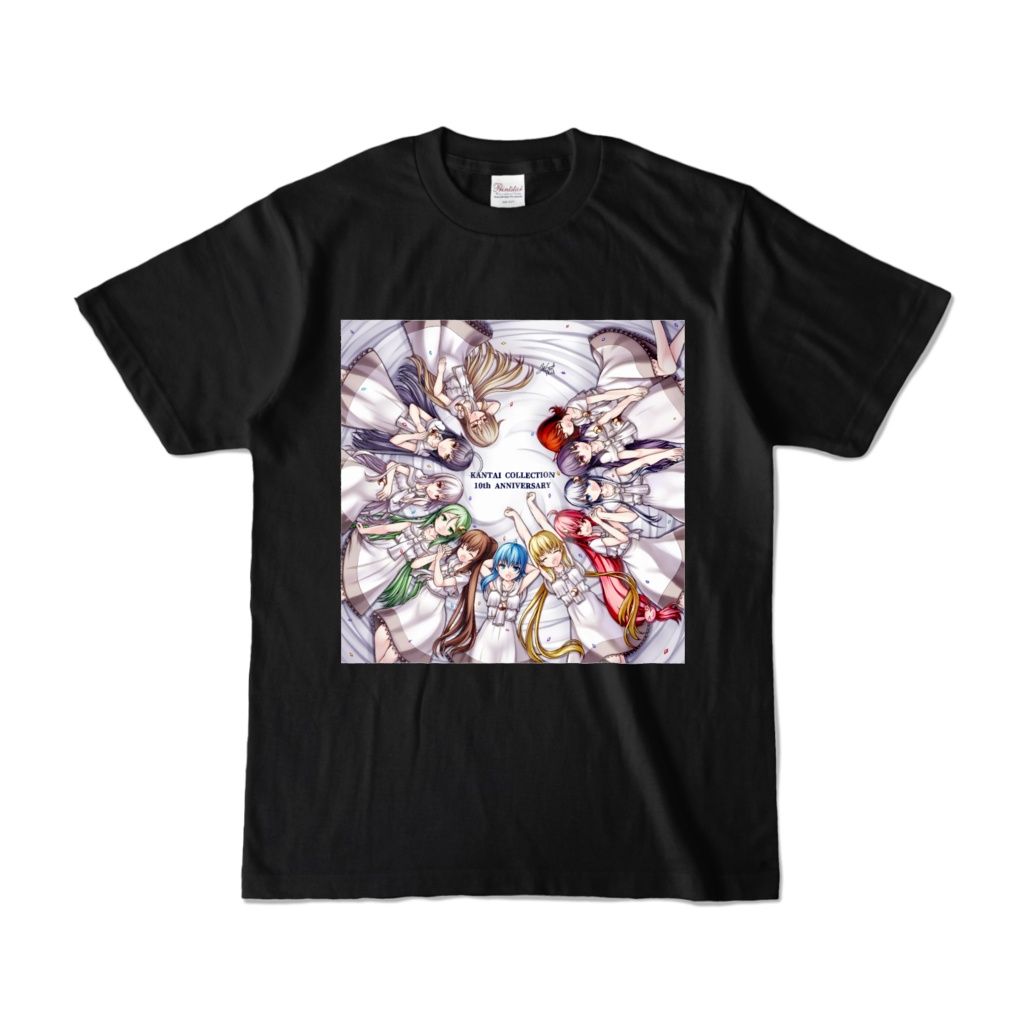 艦隊これくしょん10周年・睦月型 黒Tシャツ（白ver）