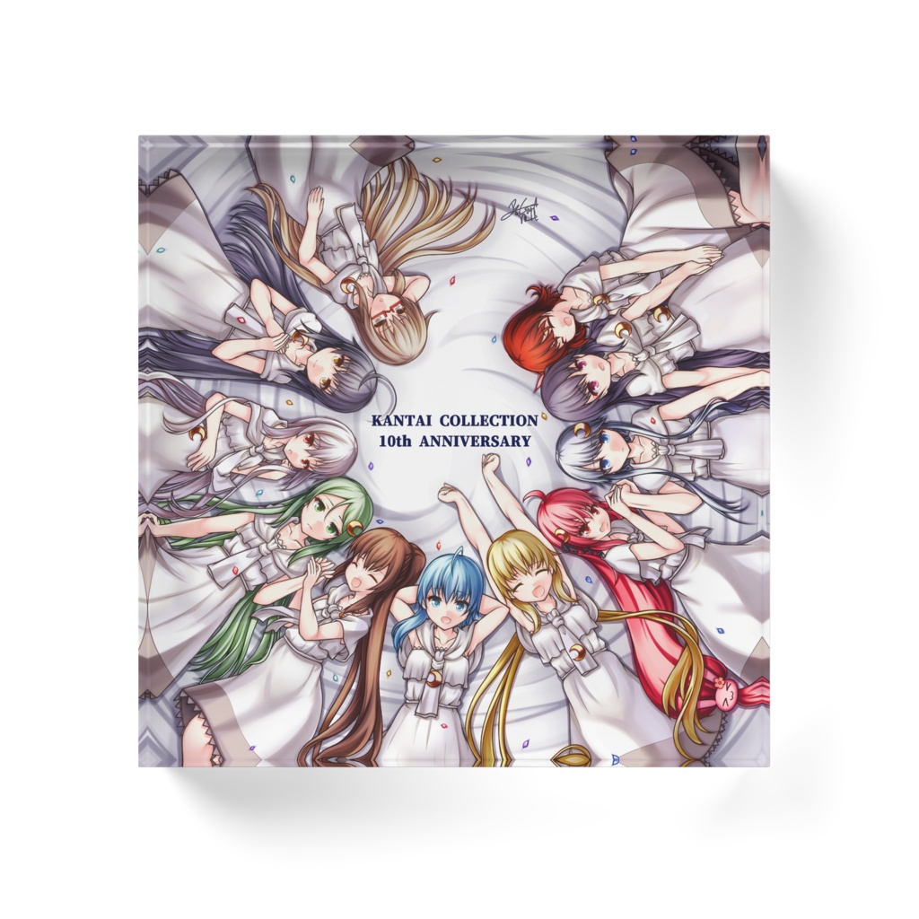 艦隊これくしょん10周年・睦月型アクリルブロック(白ver)