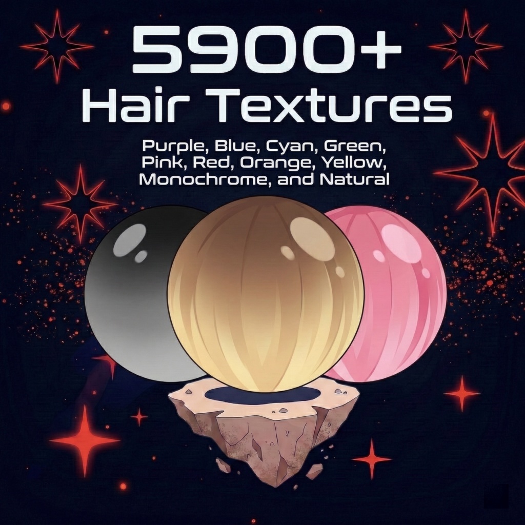 5900+ Hair Textures | Complete Pack