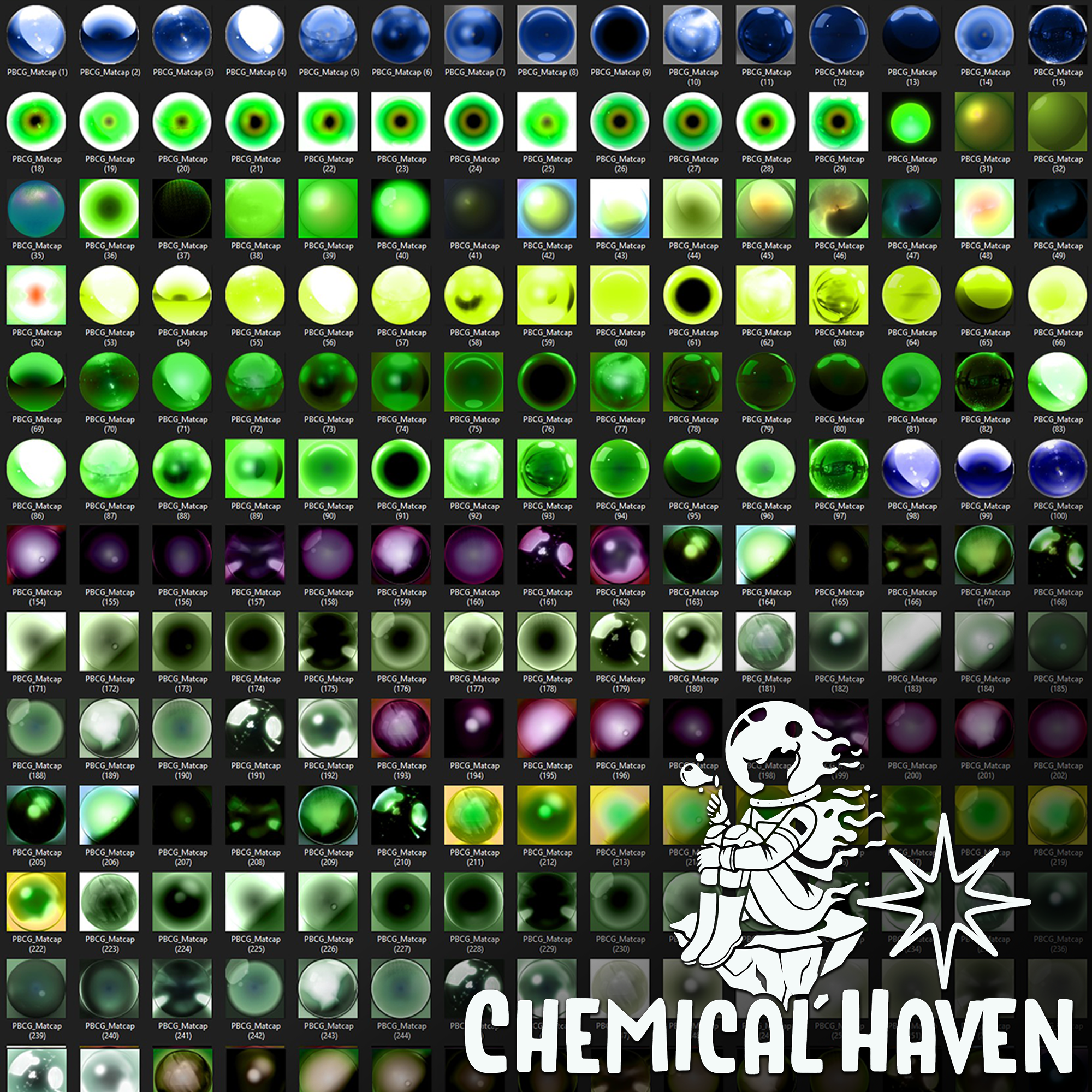 6600+ Matcap Pack | Colors, Metals, Skin Tones,... - chemicalhaven - BOOTH