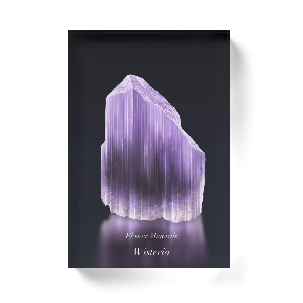 アクリルブロック*鉱物「藤」