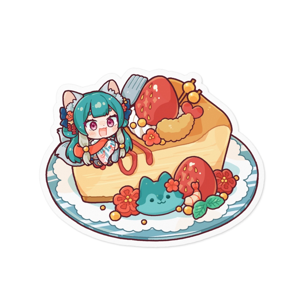 おおかみのチーズケーキステッカー