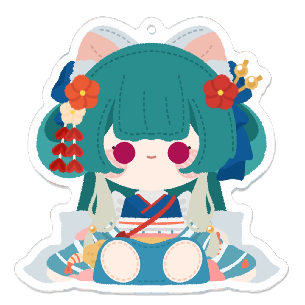 ぬいぐるみ風おおかみ・にっこり-お誕生日2025