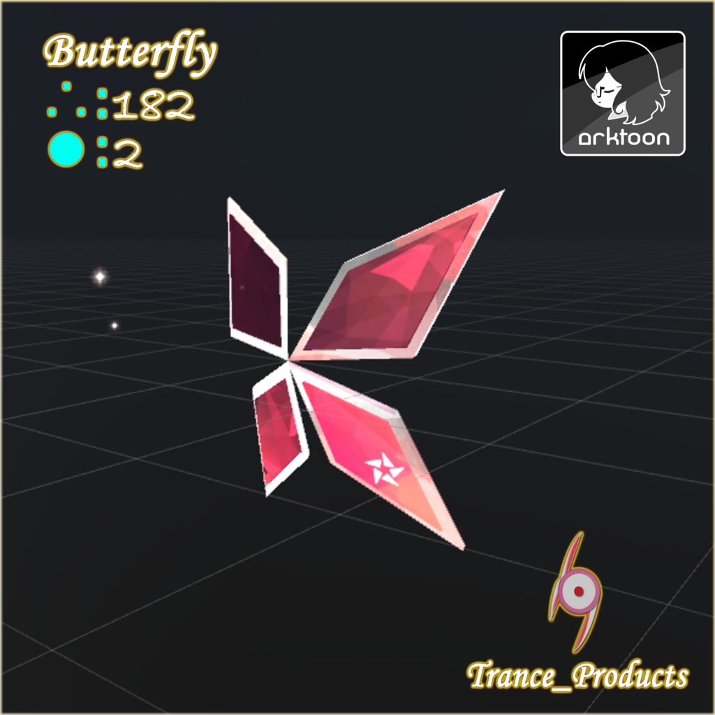 【VRchat向け】butterfly【3Dモデル】