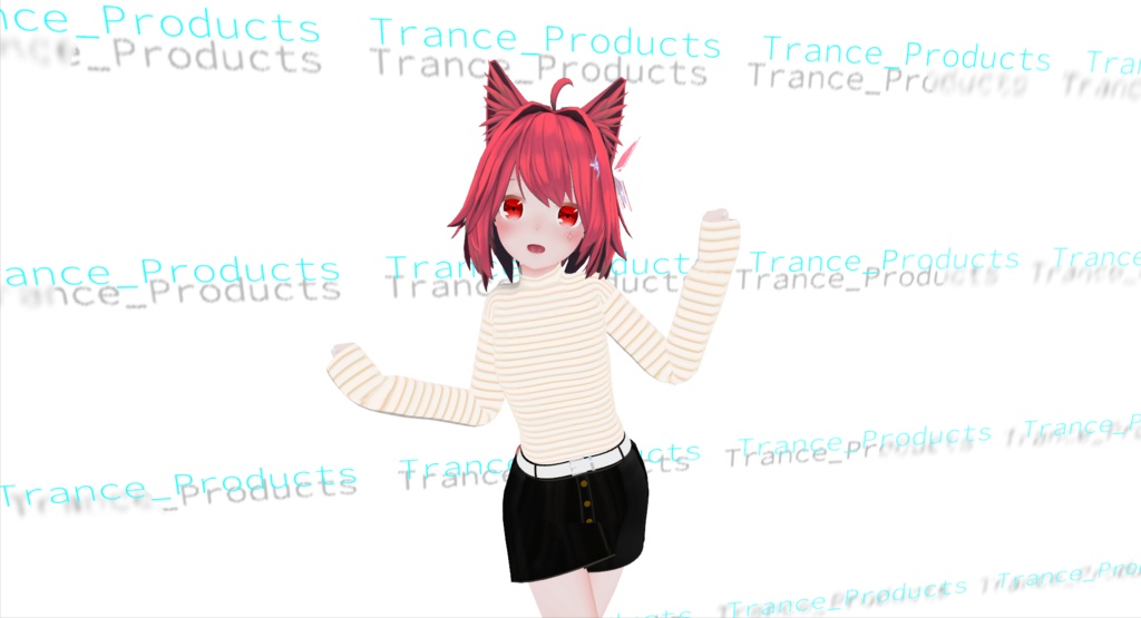 【VRchat向け】ミーシェ萌えボーダーコスチューム【3Dモデル】