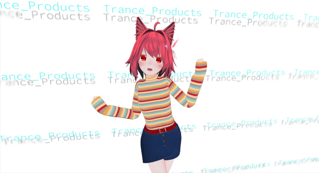 【VRchat向け】ミーシェ萌えボーダーコスチューム【3Dモデル】
