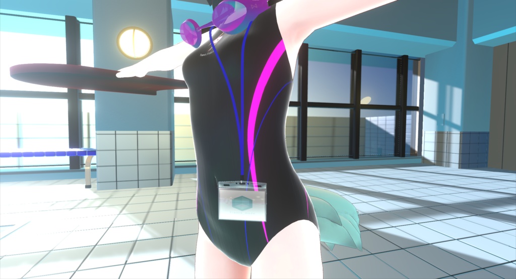 【VRchat向け】競泳水着セット【3Dモデル】
