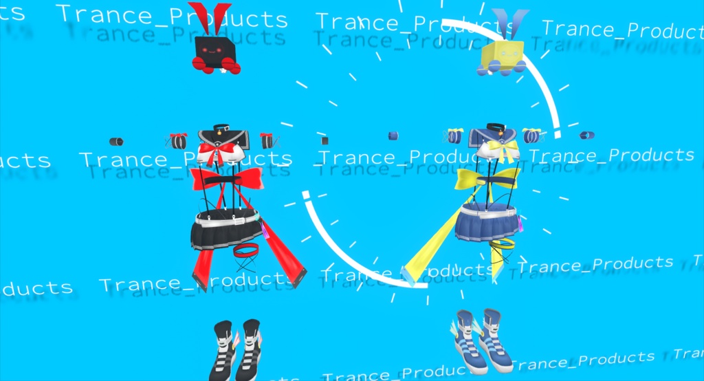 【VRChat向け】セーラーサスペンダーコスチューム【3Dモデル】