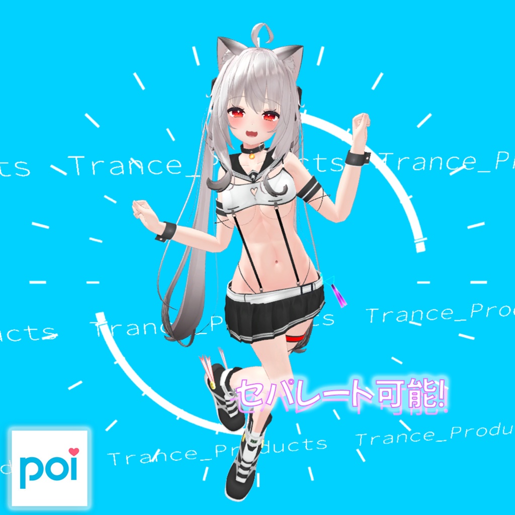 【VRchat向け】舞夜ちゃん用 セーラーサスペンダーコスチューム2.0【3Dモデル】