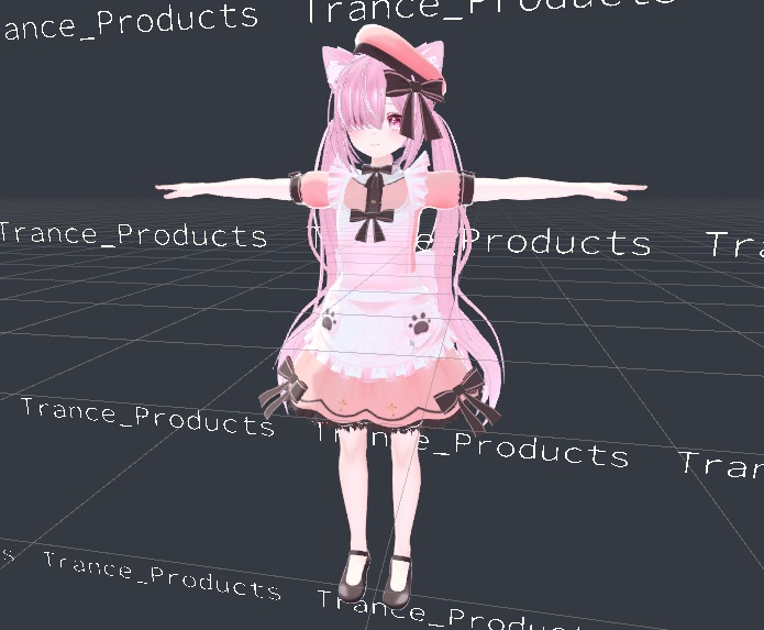 【VRChat向け】Maid&Apron(メイド&エプロン)コスチューム【3Dモデル】【シエルアバター対応】