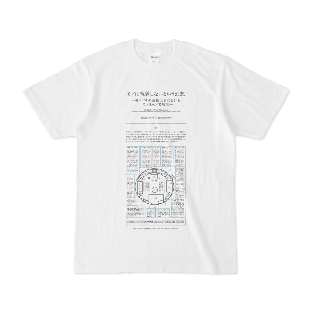 論文Tシャツ「モノに執着しないという幻想―モンゴルの遊牧世界におけるモノをめぐる攻防―」人間文化研究機構・堀田あゆみ特任助教＠初心者向け論文解説トークショー動画付き