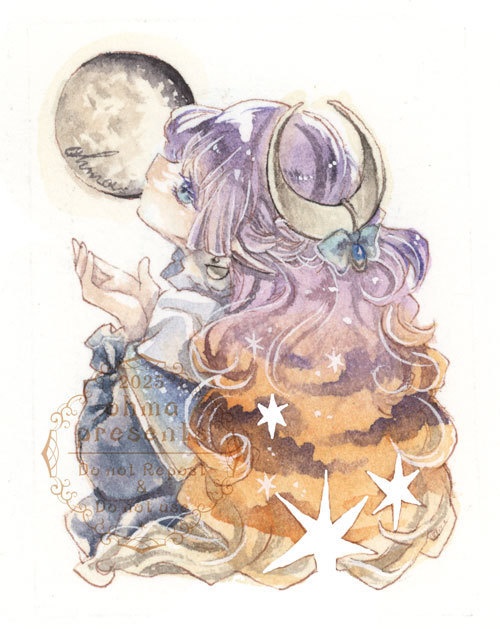 【Mini Art】欠けた冠(切抜き水彩作品)