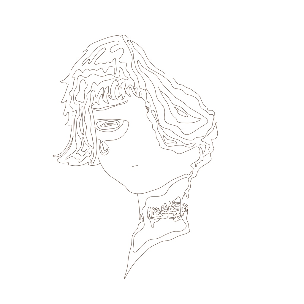 どろどろなモノクロガール