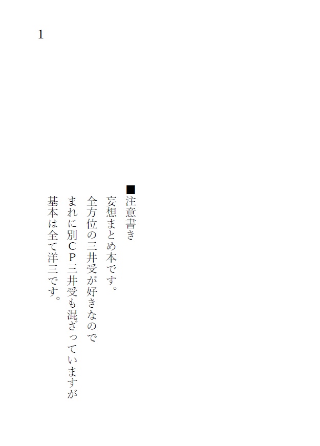 洋三之書(妄想まとめ本)