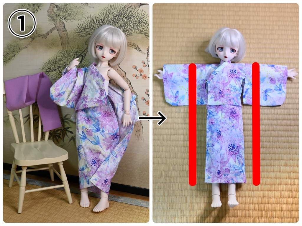 はだけない和服のコツ【足から履くタイプ】