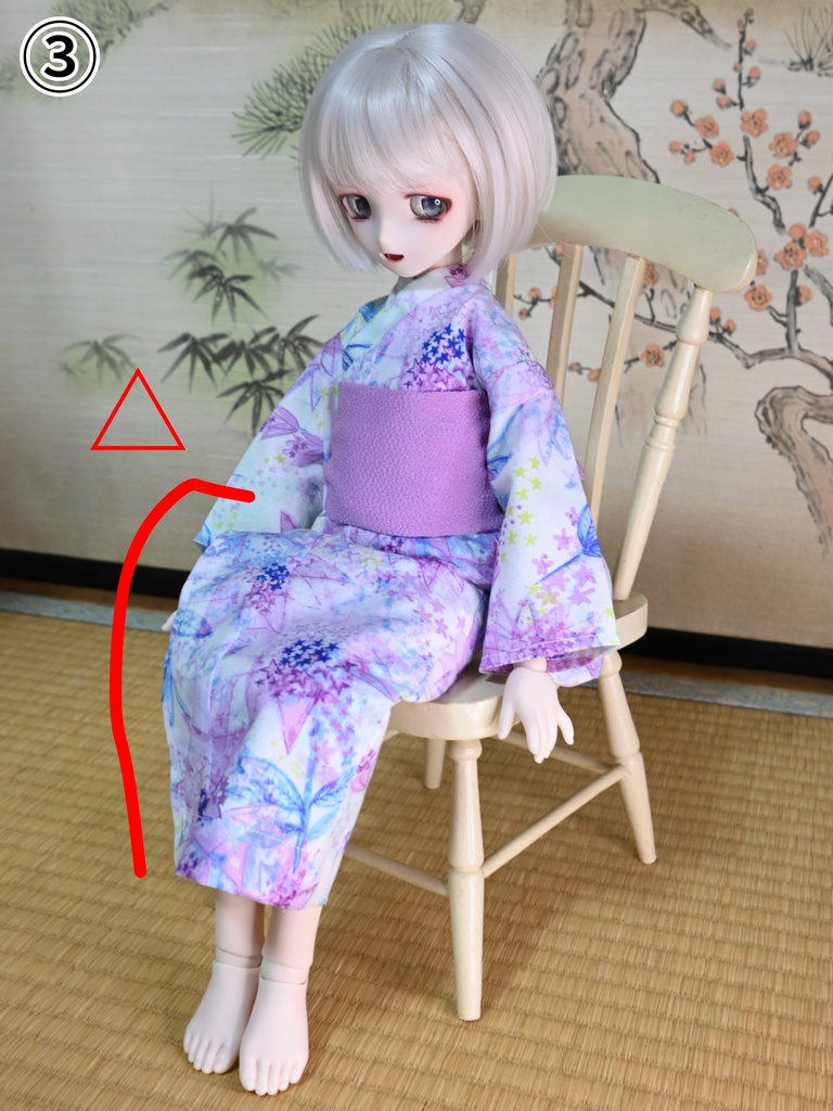 はだけない和服のコツ【足から履くタイプ】