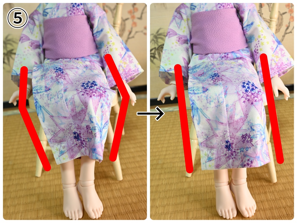 はだけない和服のコツ【足から履くタイプ】