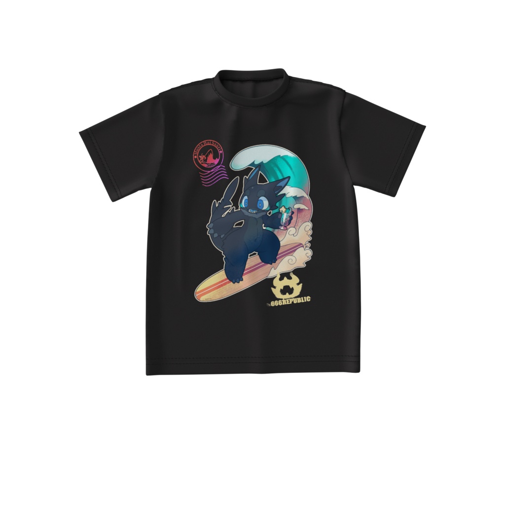黒鮫竜≪ビッグ≫Tシャツ【ブルーシャークウェーブ】