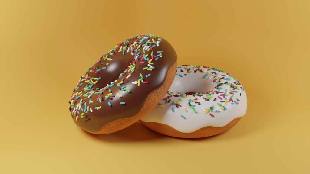 ドーナッツ/3Dモデル/blenderデータ