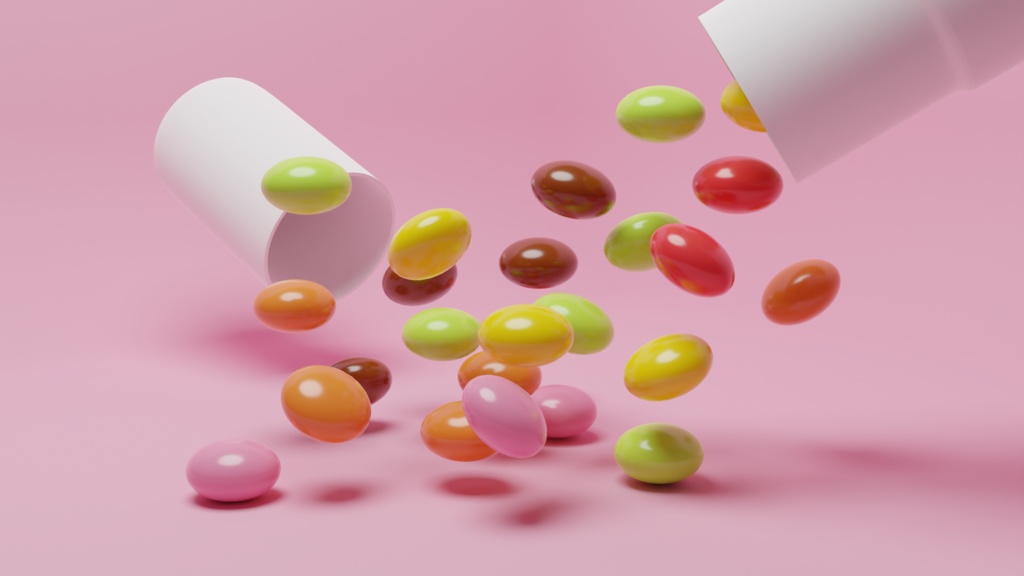 マーブルチョコ/3Dモデル/blenderデータ