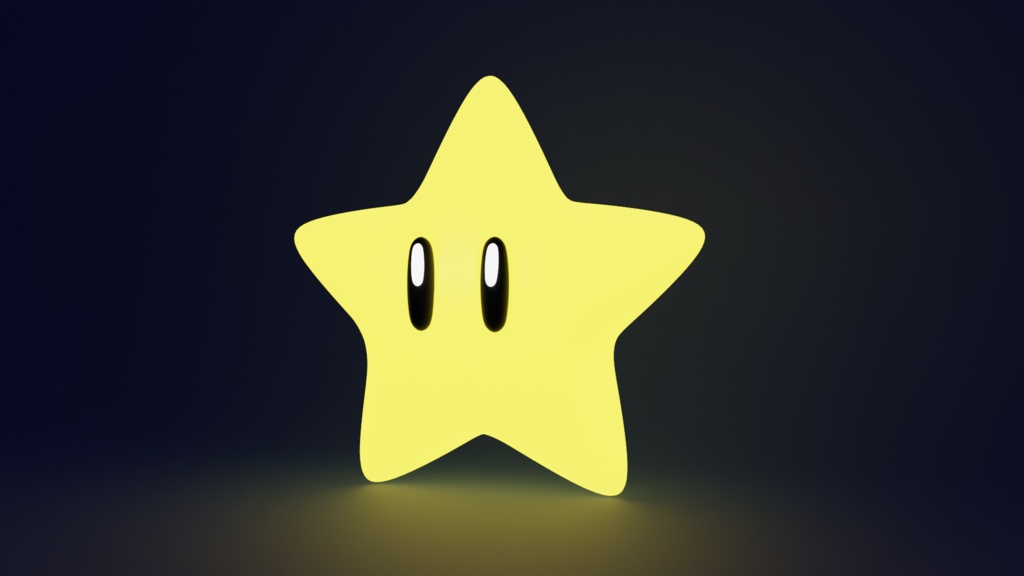 スーパースター/3Dモデル/blenderデータ