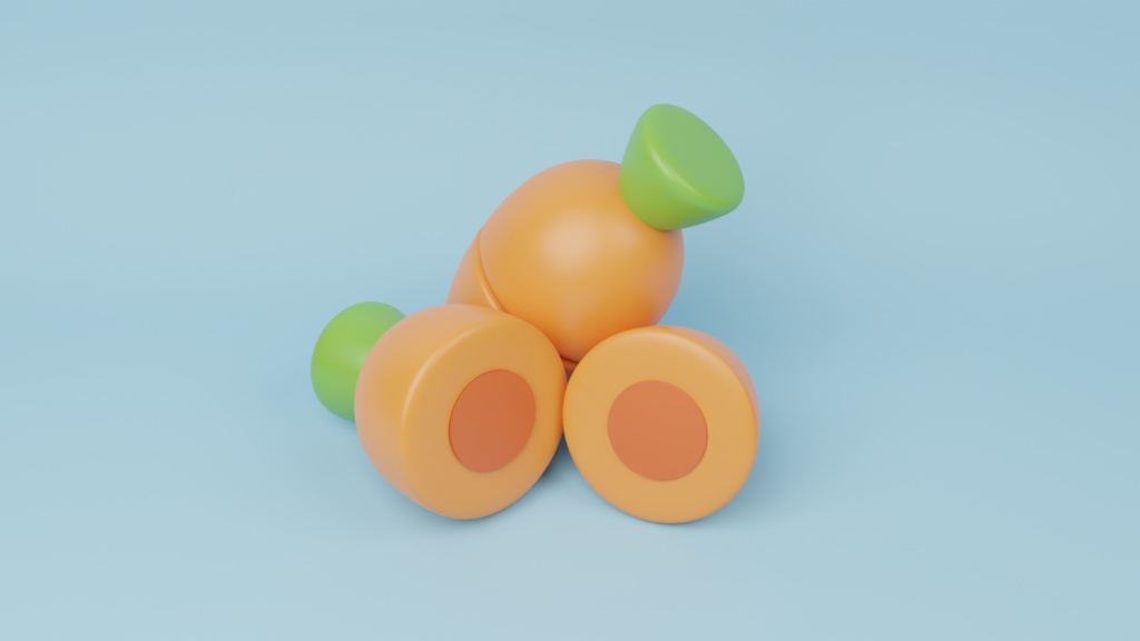 おもちゃのにんじん/3Dモデル/blenderデータ