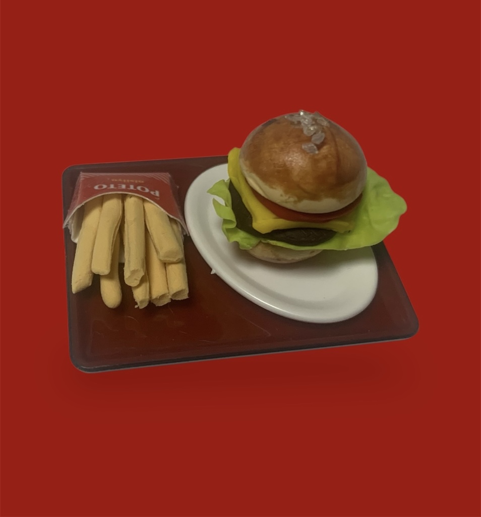 ハンバーガーとポテト