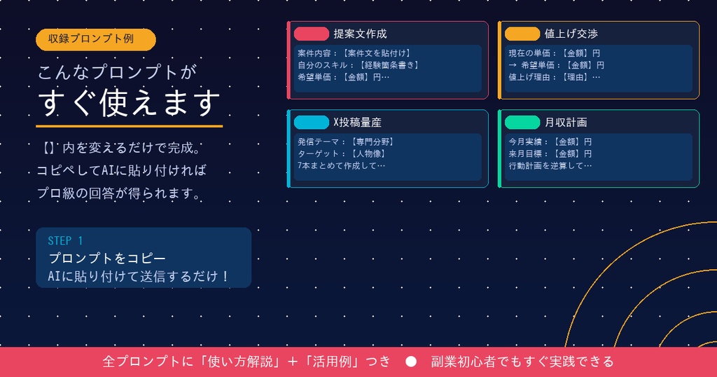 【即使える】副業・フリーランス特化プロンプト集20選|案件獲得・単価アップ・SNS集客・時間管理