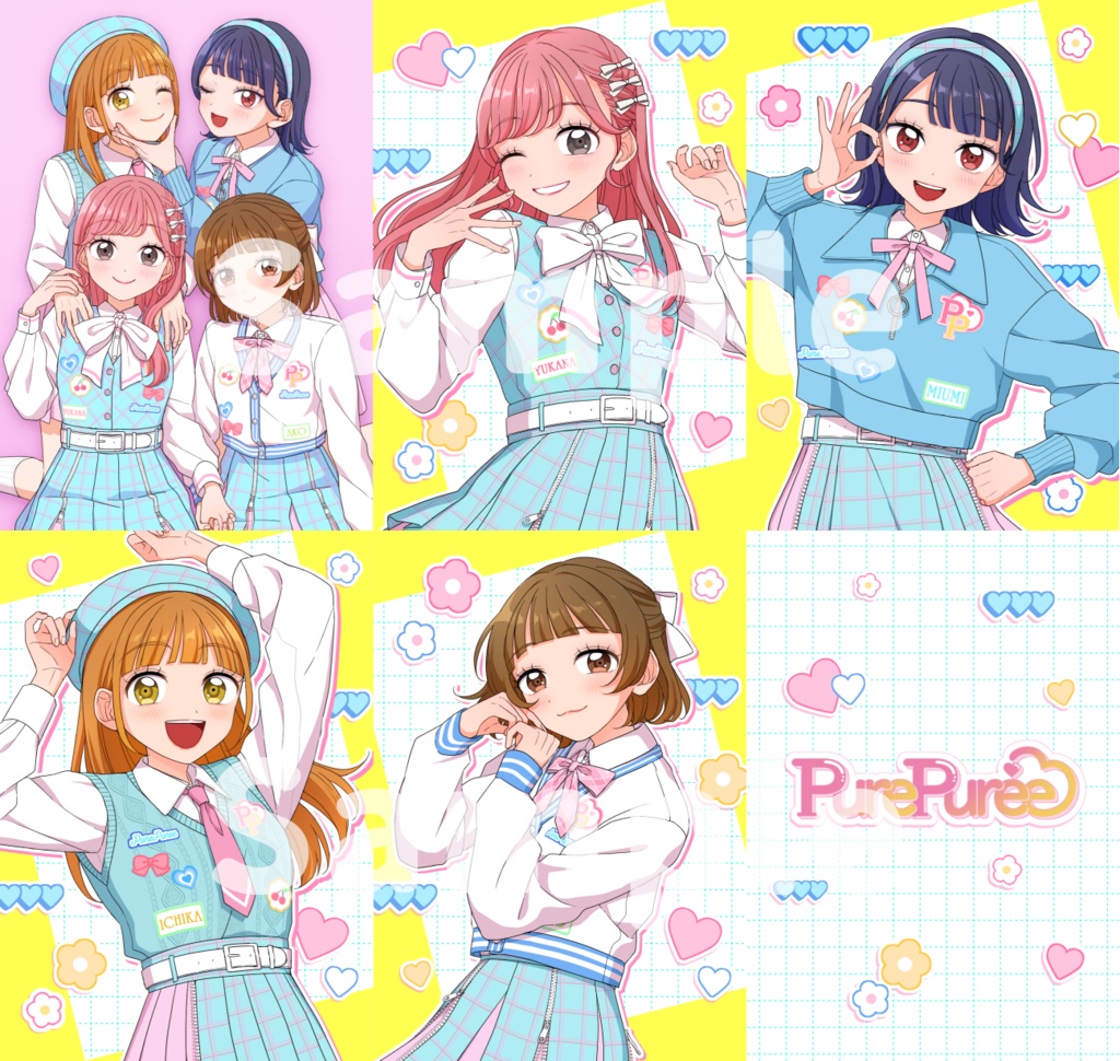 PurePuréeトレカセット パステル制服衣装