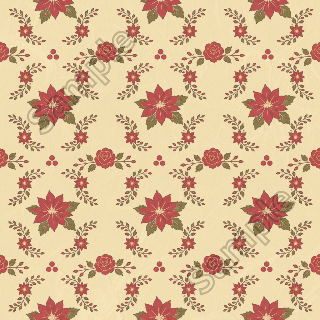 【聖華】クリスマス | 和の色のデザインペーパー 5種