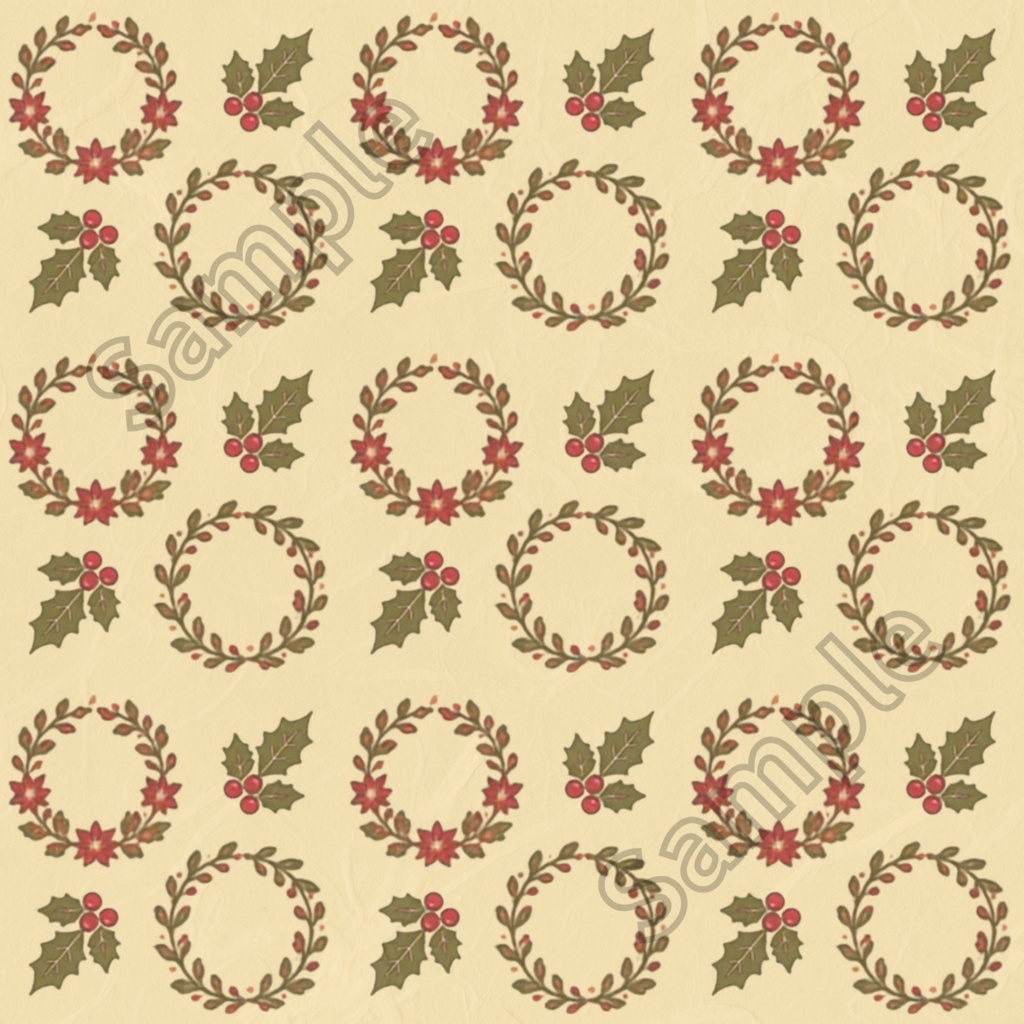 【聖華】クリスマス | 和の色のデザインペーパー 5種