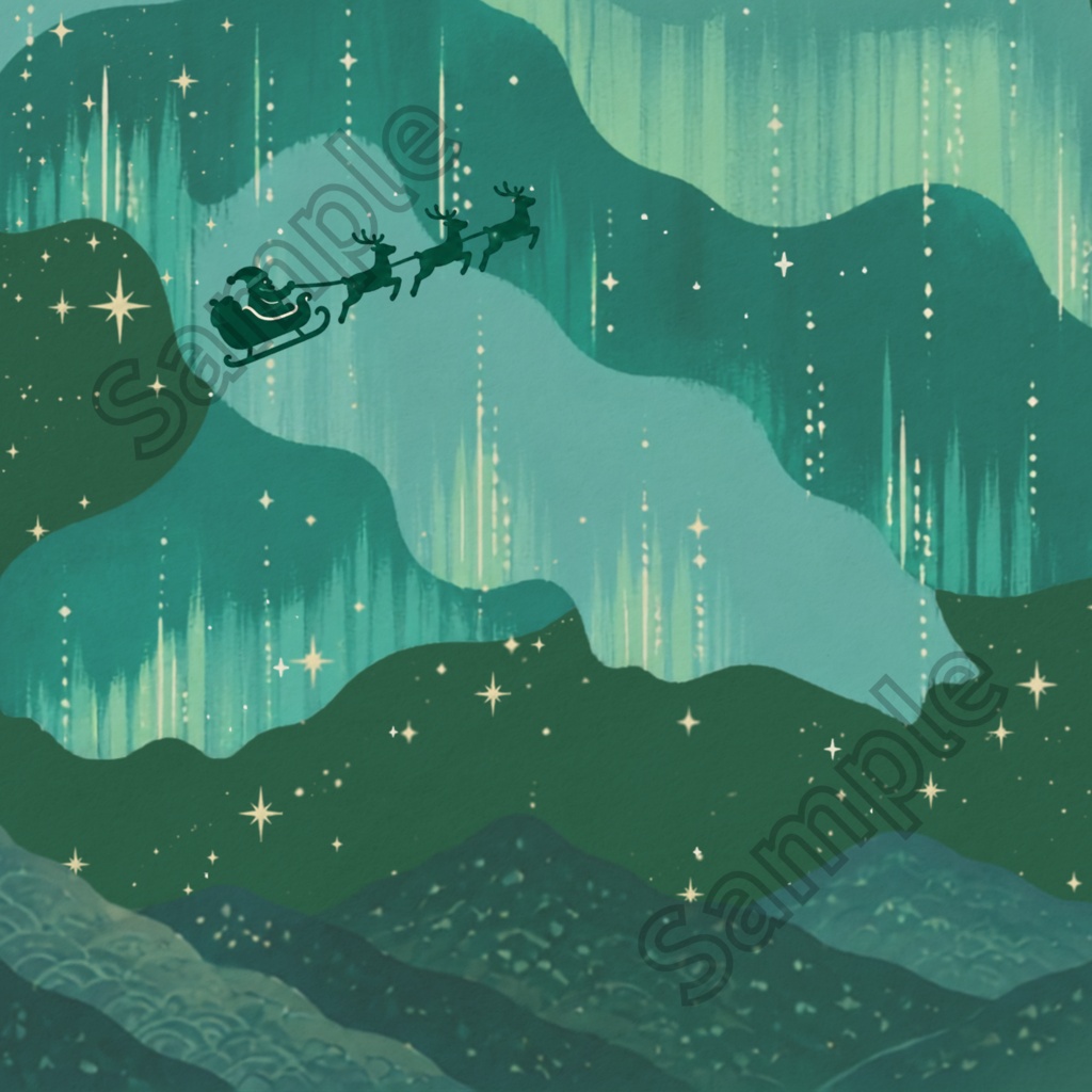 【極光】クリスマス|和の色のデザインペーパー 5種