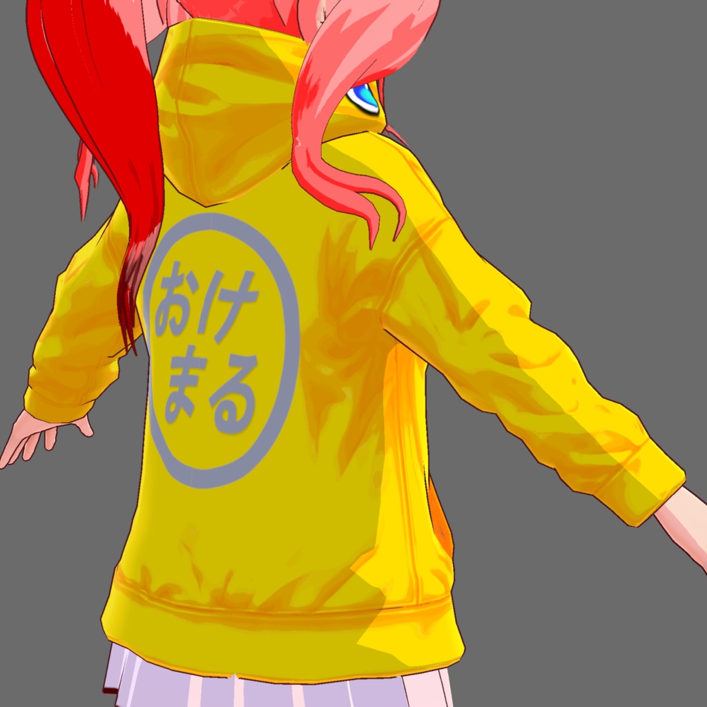 チョコボ風パーカー 【Vroid用テクスチャ】-Ⅳバージョン/ノーマルセット-