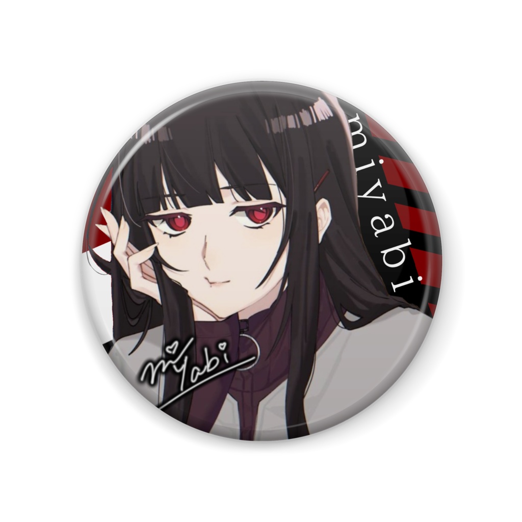 みやび🥀🖤缶バッチ