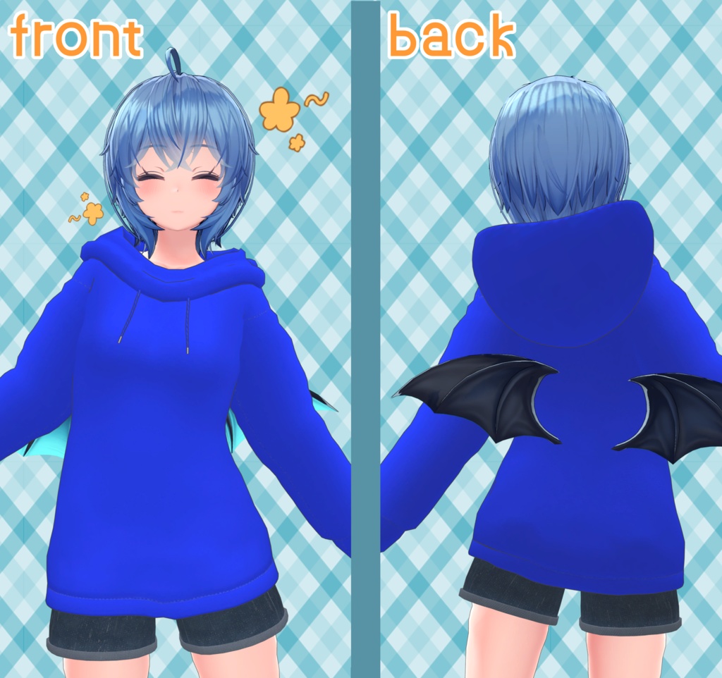 【イメリスちゃん用】パーカー&ショートパンツ
